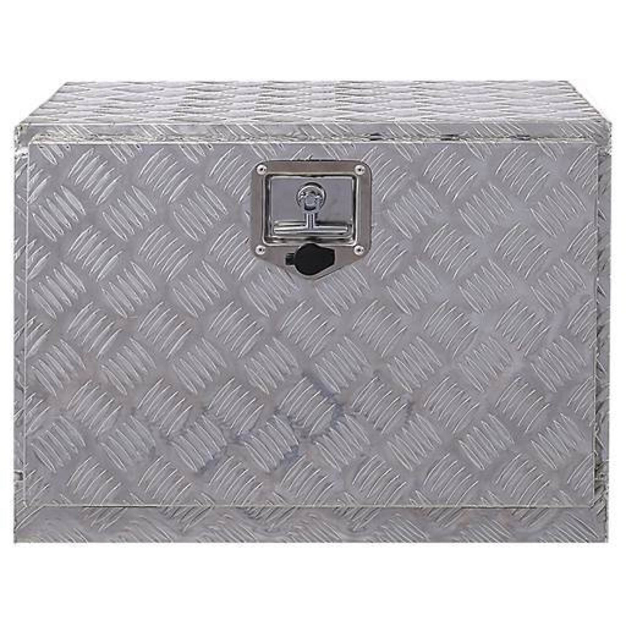 24-inch Aluminum Truck Bed Tool Box w/lock keys, silver, BAC-W46581858